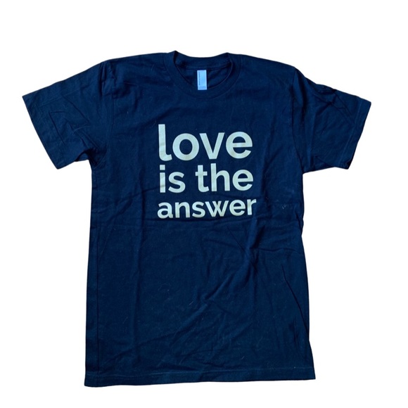American Apparel Other - NWOT American Apparel Black Love Is The Answer Cotton T-shirt Size Medium